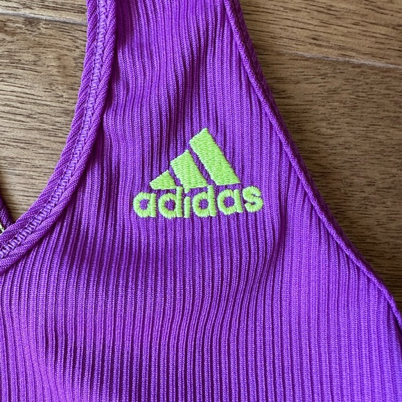 Adidas running tank, purple and lime green - Picture 2 of 6